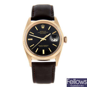 ROLEX - an 18ct rose gold Oyster Perpetual Datejust wrist watch, 36mm.