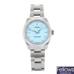 ROLEX - a stainless steel Oyster Perpetual bracelet watch, 31mm.