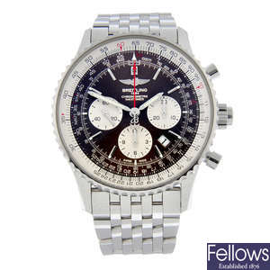 BREITLING - a stainless steel Navitimer Rattrapante bracelet watch, 45mm.