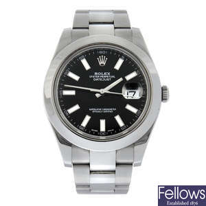 ROLEX - a stainless steel Oyster Perpetual Datejust II bracelet watch, 41mm.