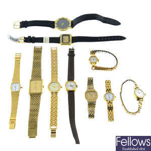 A group of ten assorted watches, to include examples by Raymond Weil and an example by Gucci and Zenith.