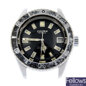 CITIZEN - a stainless steel divers watch head, 40mm.