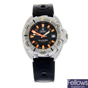 ZODIAC - a stainless steel Super SeaWolf wrist watch, 41mm.