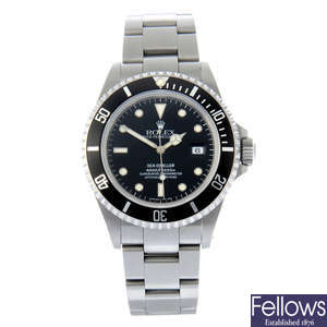 ROLEX - a stainless steel Oyster Perpetual Sea-Dweller bracelet watch, 41mm.