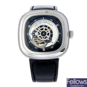 SEVENFRIDAY - a stainless steel P1 wrist watch, 47x47mm.