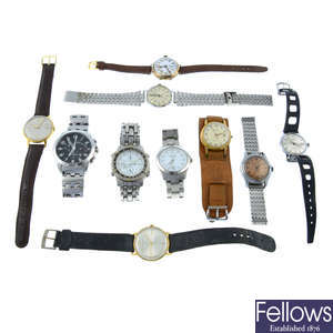 A group of nine assorted watches, to include two Festina chronograph examples.