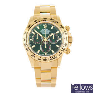 ROLEX - an 18ct yellow gold Oyster Perpetual Cosmograph 'John Mayer' Daytona chronograph bracelet watch, 40mm.