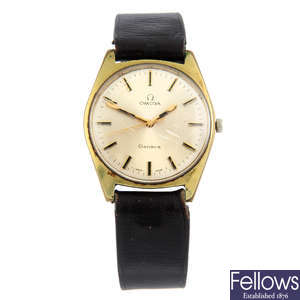 OMEGA - a gold plated Geneve wrist watch, 34mm.