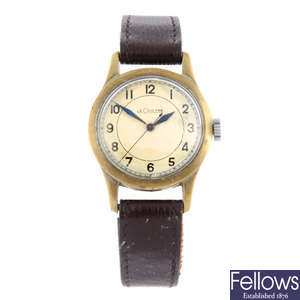 LECOULTRE - a base metal military issue wrist watch, 32mm.