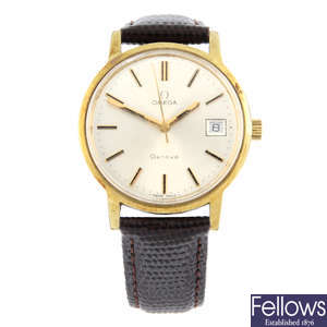 OMEGA - a gold plated Geneve wrist watch, 35mm.