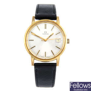 OMEGA - a gold plated wrist watch, 35mm.