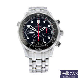 OMEGA - a stainless steel Seamaster Professional Diver 300M Co-Axial chronograph bracelet watch, 42mm.