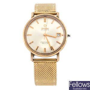 OMEGA - a gold plated Seamaster De Ville bracelet watch, 34mm.