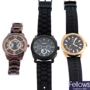 A group of eighteen assorted watches, to include examples by Storm and Fossil.