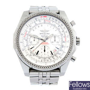 BREITLING - a stainless steel Breitling for Bentley chronograph bracelet watch, 49mm.