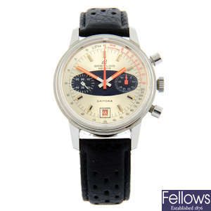 BREITLING - a stainless steel Datora chronograph wrist watch, 38mm.