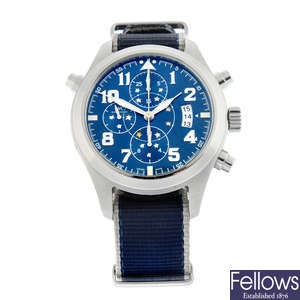 IWC - a stainless steel Le Petit Prince chronograph wrist watch, 44mm.