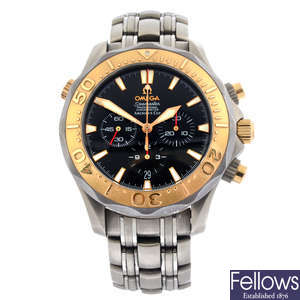 OMEGA - a bi-metal Seamaster 'America's Cup' chronograph bracelet watch, 41mm.