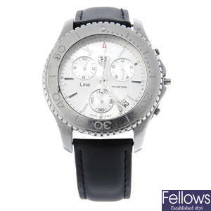 TAG HEUER - a stainless steel Link chronograph wrist watch, 42mm.