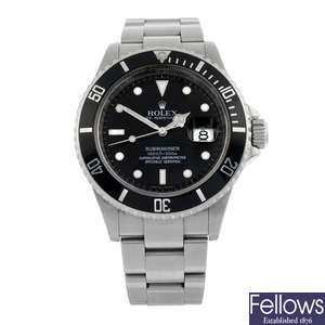 ROLEX - a stainless steel Oyster Perpetual Submariner bracelet watch, 40mm.