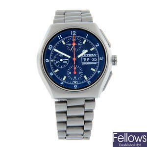 TUITIMA - a stainless steel military chronograph bracelet watch, 43mm.