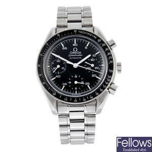 OMEGA - a stainless steel Speedmaster 'Reduced' chronograph bracelet watch, 39mm.