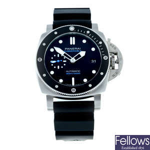 CURRENT MODEL: PANERAI - a stainless steel Submersible wrist watch, 42mm.