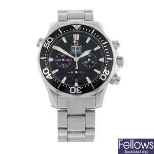 OMEGA - a stainless steel Seamaster America's Cup chronograph bracelet watch, 42mm.