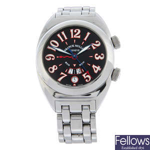 FRANCK MULLER - a stainless steel TransAmerica 2000 Big Ben GMT Alarm bracelet watch, 40mm.