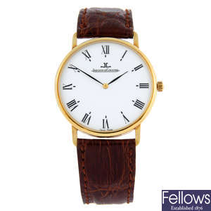 JAEGER-LECOULTRE - an 18ct yellow gold Master Ultra Thin wrist watch, 32.5mm.