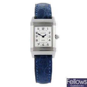 JAEGER-LECOULTRE - a stainless steel Reverso Duetto wrist watch, 21mm x 28.5mm.
