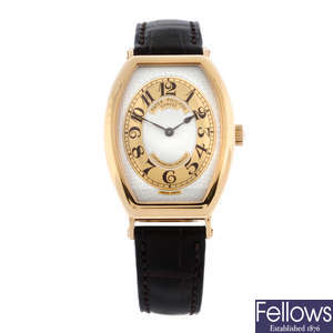PATEK PHILIPPE - an 18ct rose gold Gondolo wrist watch, 32mm x 42mm.