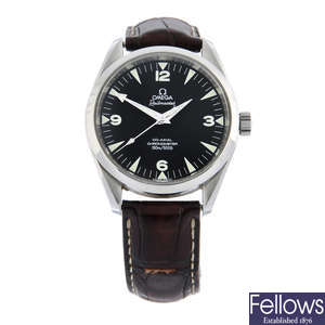OMEGA - a stainless steel Seamaster Railmaster wrist watch, 39mm.