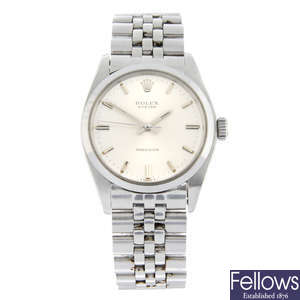 ROLEX - a stainless steel Oyster Precision bracelet watch, 34mm.