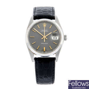ROLEX - a stainless steel Oysterdate Precision wrist watch, 34mm.