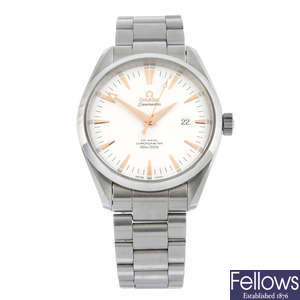 OMEGA - a stainless steel Seamaster Co-Axial bracelet watch, 42mm.
