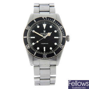 ROLEX - a stainless steel Oyster Perpetual Submariner bracelet watch, 37mm.