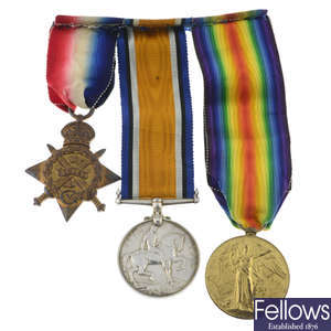 A Great War Trio and WWII Defence & War Medals. (5).