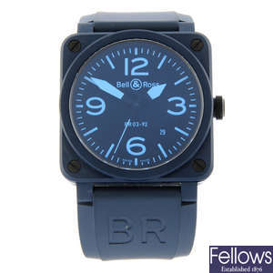 BELL & ROSS - a ceramic BR 03-92 wrist watch