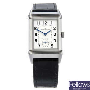 JAEGER-LECOULTRE - a stainless steel Reverso wrist watch, 25x38mm