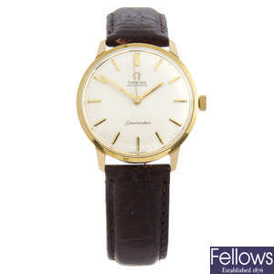 OMEGA - a gold plated Seamaster wrist watch, 35mm.
