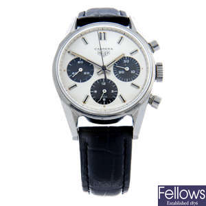Heuer - a Carrera chronograph wrist watch, 35mm.