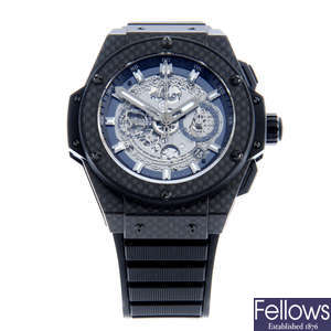 Hublot - a King Power Unico All Carbon chronograph wrist watch, 48mm.