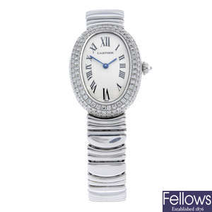 Cartier - a Baignoire Joailleire bracelet watch, 22x30mm.