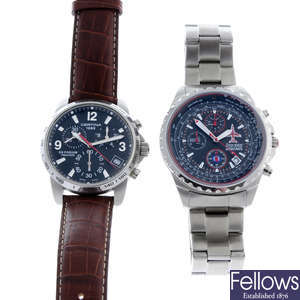 Certina - a chronograph wrist watch (40mm) with a Red Arrows chronograph bracelet watch.