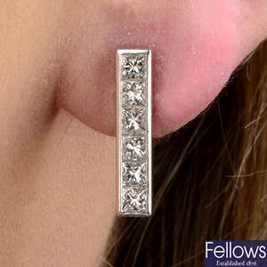 18ct gold diamond 'Strip' earrings, Theo Fennell