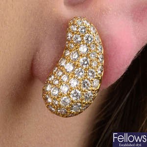 Diamond earrings, by Peretti for Tiffany & Co.