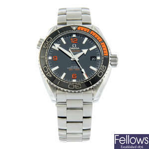 Omega - a Seamaster Planet Ocean Co-Axial bracelet watch, 44mm.