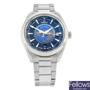 Omega - an Aqua Terra Worldtimer watch, 43mm.
