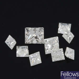 Square-shape diamonds, 0.75ct